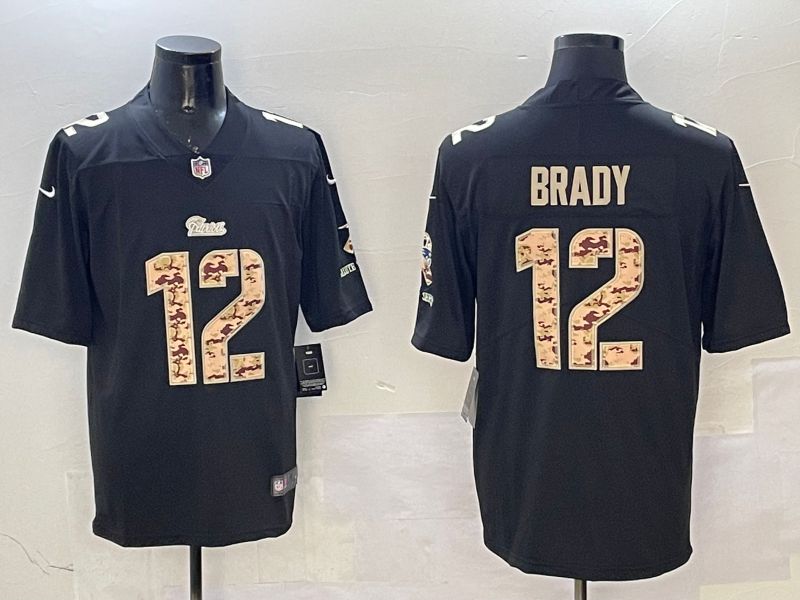 Men New England Patriots #12 Brady Black Camo Nike 2025 Limited NFL Jersey style 2->philadelphia phillies->MLB Jersey